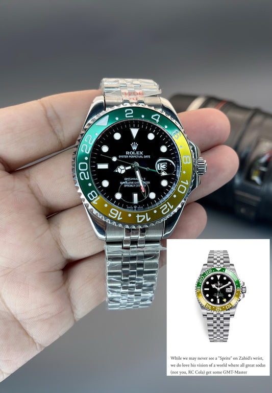 Rolex GMT-Master II Sprite with Green and Black Bezel